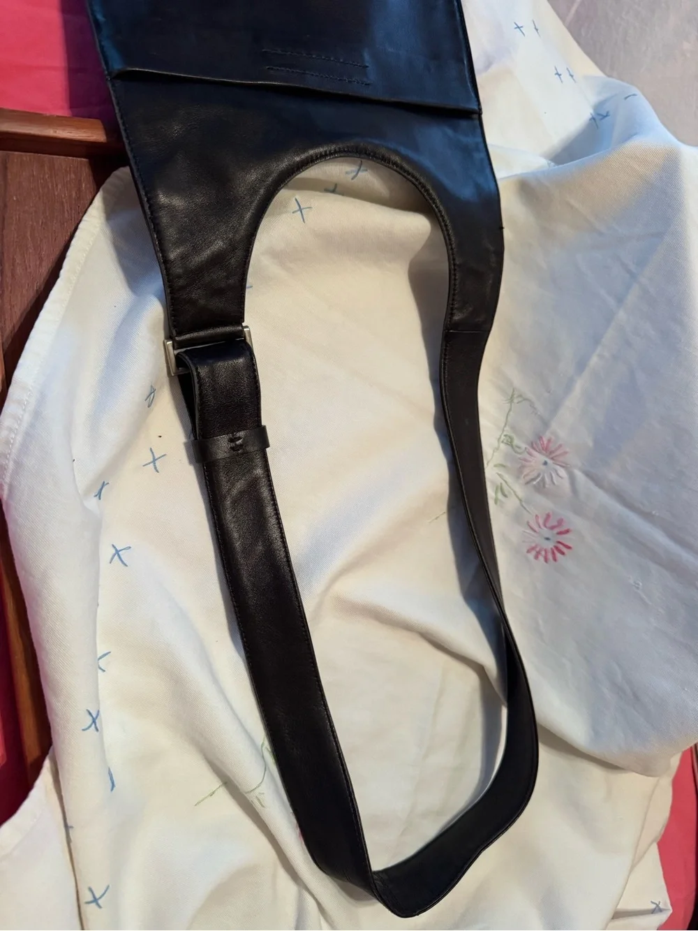 Prada Black Leather Messenger Bag